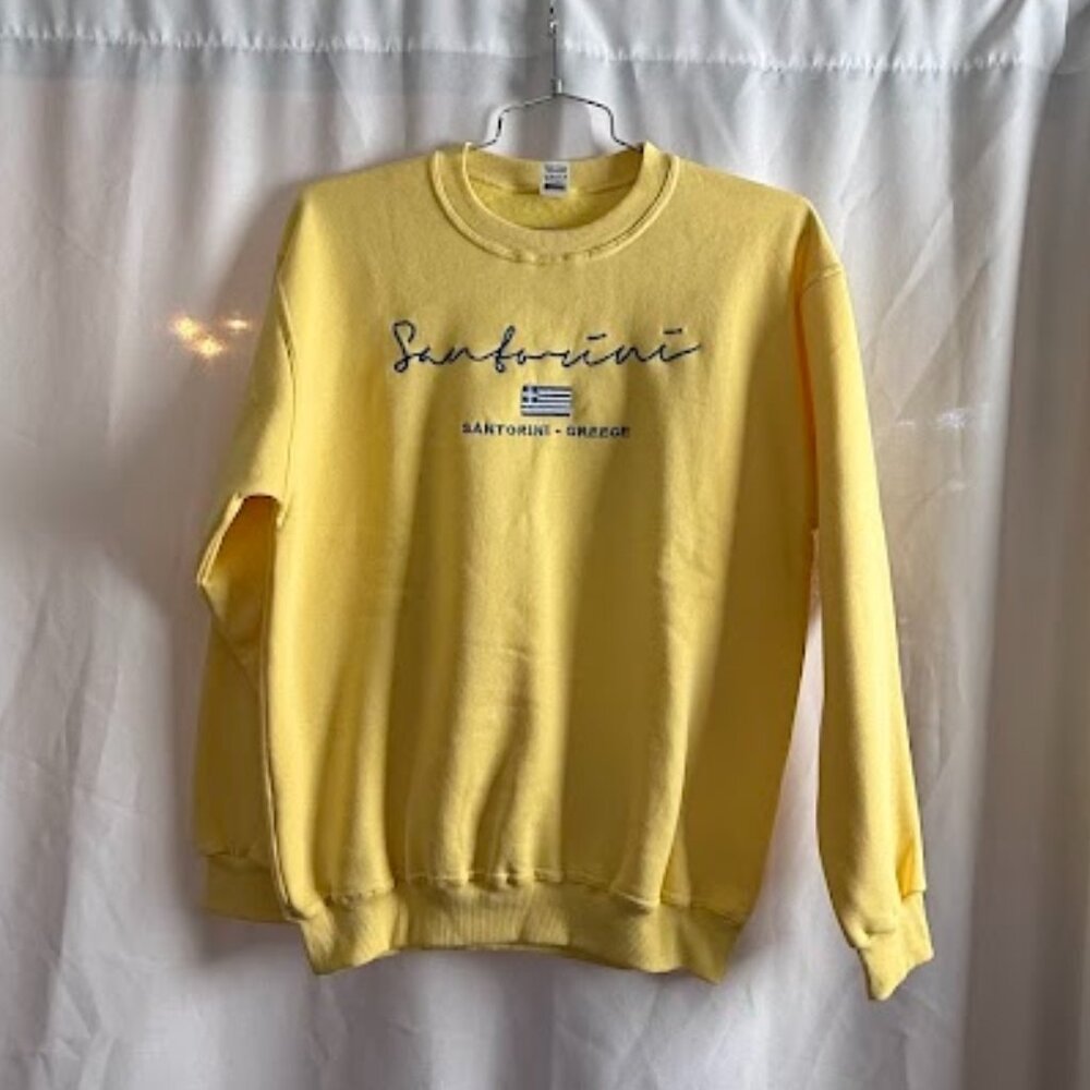 UNISEX "Santorini - Greece" Crew Neck Pull-Over